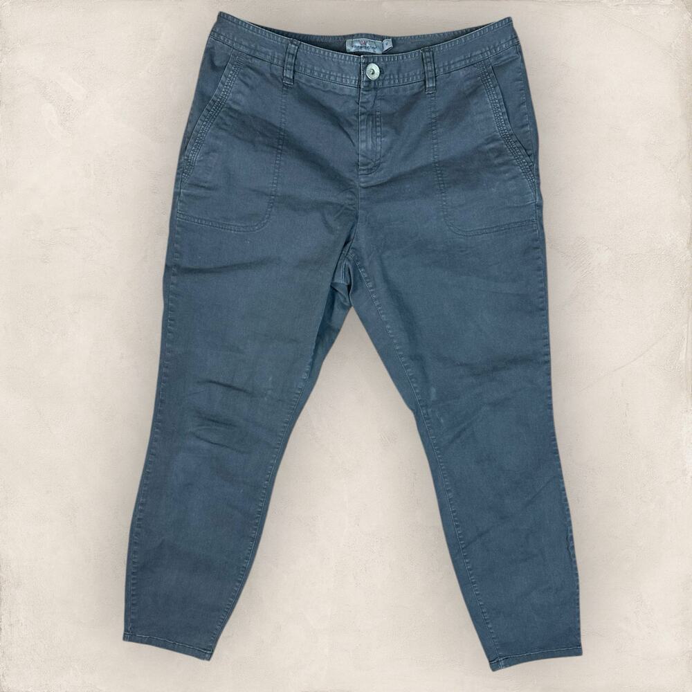 Vineyard Vines Womens Size 10 Gray Skinny Leg Pants High Rise Stretchy